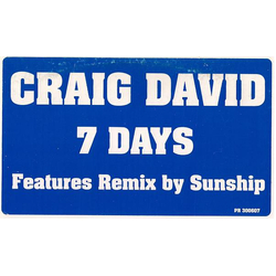 Craig David 7 Days Vinyl 12" USED