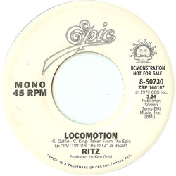 Ritz Locomotion USED VINYL 7INCH 45 RPM PROMO STEREO MONO