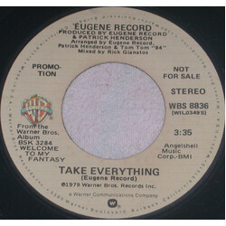 Eugene Record Take Everything USED VINYL 7INCH 45 RPM SINGLE STEREO MONO PROMO