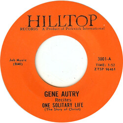 Gene Autry One Solitary Life / A Cowboy's Prayer USED VINYL 7INCH 45 RPM