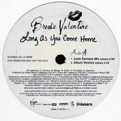 Brooke Valentine Long As You Come Home VINYL 12" USED