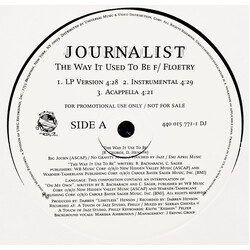 Journalist The Way It Used To Be USED VINYL 12INCH PROMO