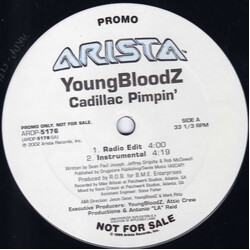 YoungBloodZ Cadillac Pimpin' USED VINYL 12INCH 33 S RPM PROMO