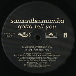 Samantha Mumba Gotta Tell You Vinyl 12" USED