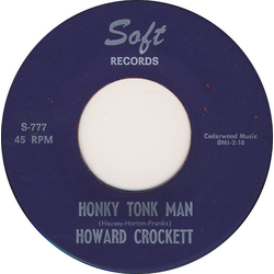 Howard Crockett Honky Tonk Man / That Old Jukebox Vinyl 7" USED