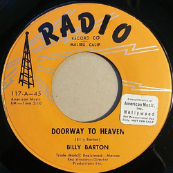 Billy Barton Doorway To Heaven / The Devil, My Conscience And I Vinyl 7" USED