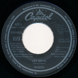Paul McCartney & Wings Let 'Em In / Beware My Love Vinyl 7" USED
