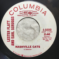 Flatt & Scruggs Nashville Cats / Roust-A-Bout USED VINYL 7INCH 45 RPM PROMO STYRENE