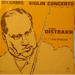 Johannes Brahms / David Oistrach / Большой Симфонический Оркестр Всесоюзного Радио / Kiril Kondrashin Violin Concerto In D Major, Op. 77 Vinyl LP USED
