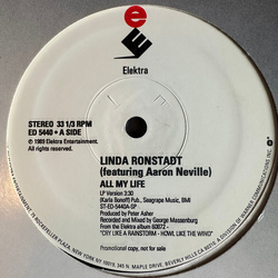 Linda Ronstadt / Aaron Neville All My Life Vinyl 12" USED