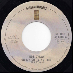 Bob Dylan On A Night Like This / You Angel You Vinyl 7" USED