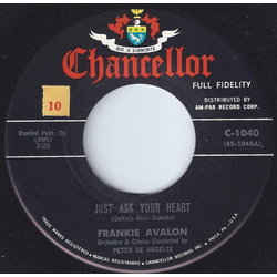 Frankie Avalon Just Ask Your Heart Vinyl 7" USED