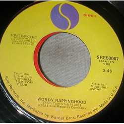 Tom Tom Club Wordy Rappinghood Vinyl 7" USED