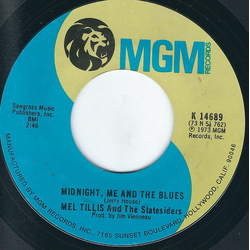 Mel Tillis Midnight Me And The Blues / Modern Home Magazine Vinyl 7" USED