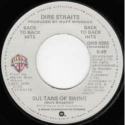 Dire Straits Sultans Of Swing / Down To The Waterline Vinyl 7" USED