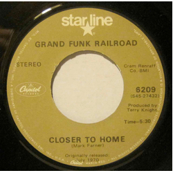Grand Funk Railroad Closer To Home / Gimme Shelter Vinyl 7" USED
