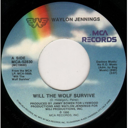 Waylon Jennings Will The Wolf Survive / I've Got Me A Woman Vinyl 7" USED