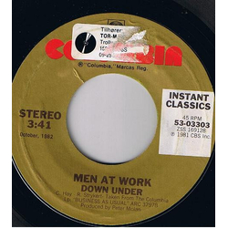 Men At Work Down Under Vinyl 7" USED