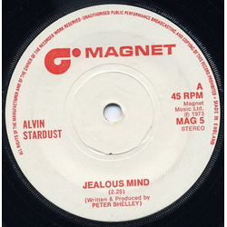 Alvin Stardust Jealous Mind Vinyl 7" USED
