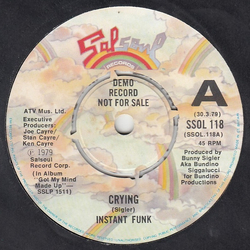 Instant Funk Crying / Dark Vader Vinyl 7" USED