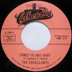 The Excellents Coney Island Baby / You Baby You Vinyl 7" USED