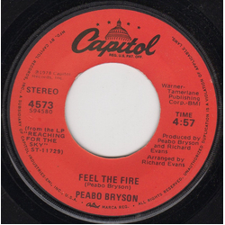 Peabo Bryson Feel The Fire / A Fool Already Knows Vinyl 7" USED