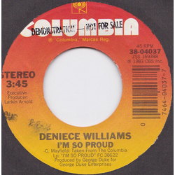 Deniece Williams I'm So Proud Vinyl 7" USED