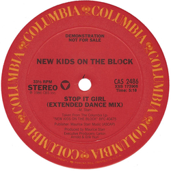 New Kids On The Block Stop It Girl Vinyl 12" USED