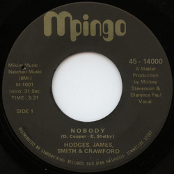 Hodges, James, Smith & Crawford Nobody Vinyl 7" USED