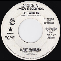 Mary McCreary Evil Woman USED VINYL 7INCH 45 RPM SINGLE PROMO STEREO
