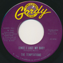 The Temptations Since I Lost My Baby Vinyl 7" USED