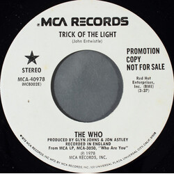 The Who Trick Of The Light USED VINYL 7INCH 45 RPM SINGLE PROMO