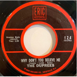 The Duprees Why Don't You Believe Me / Exodus Vinyl 7" USED