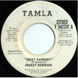Smokey Robinson Sweet Harmony USED VINYL 7INCH 45 RPM PROMO STEREO MONO