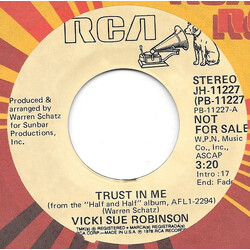 Vicki Sue Robinson Trust In Me USED VINYL 7INCH 45 RPM SINGLE PROMO STYRENE STEREO MONO