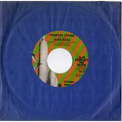 Joan Baez Forever Young / Diamonds And Rust Vinyl 7" USED