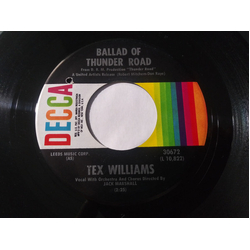 Tex Williams Ballad Of Thunder Road Vinyl 7" USED