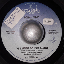 Donna Fargo The Baptism Of Jesse Taylor Vinyl 7" USED