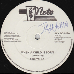 Eric Tello When A Child Is Born Vinyl 12" USED