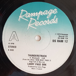 Larry Page Orchestra Thunderstruck / Slinky Thighs VINYL 12" USED