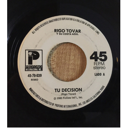 Rigo Tovar Y Su Costa Azul Tu Decision / Caprichosa Vinyl 7" USED