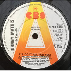 Johnny Mathis / Paulette McWilliams I'll Do It All For You Vinyl 7" USED