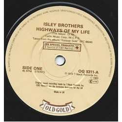 The Isley Brothers Highways Of My Life / Harvest For The World Vinyl 7" USED