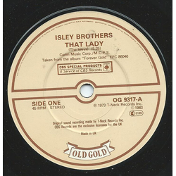 The Isley Brothers That Lady / Summer Breeze Vinyl 7" USED