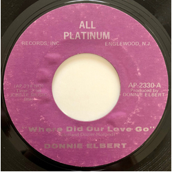 Donnie Elbert Where Did Our Love Go Vinyl 7" USED