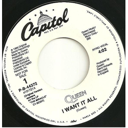 Queen I Want It All Vinyl 7" USED