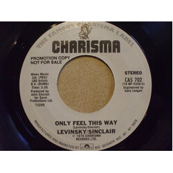 Levinsky Sinclair Only Feel This Way USED VINYL 7INCH 45 RPM PROMO STEREO