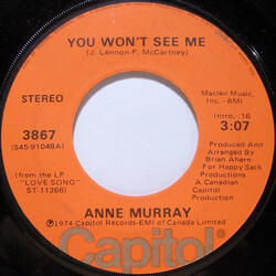 Anne Murray You Won't See Me VINYL 7" USED