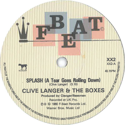 Clive Langer & The Boxes Splash (A Tear Goes Rolling Down) Vinyl 7" USED