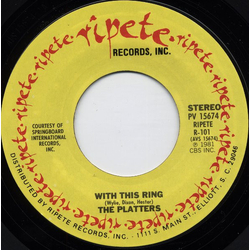 The Platters With This Ring / Washed Ashore Vinyl 7" USED